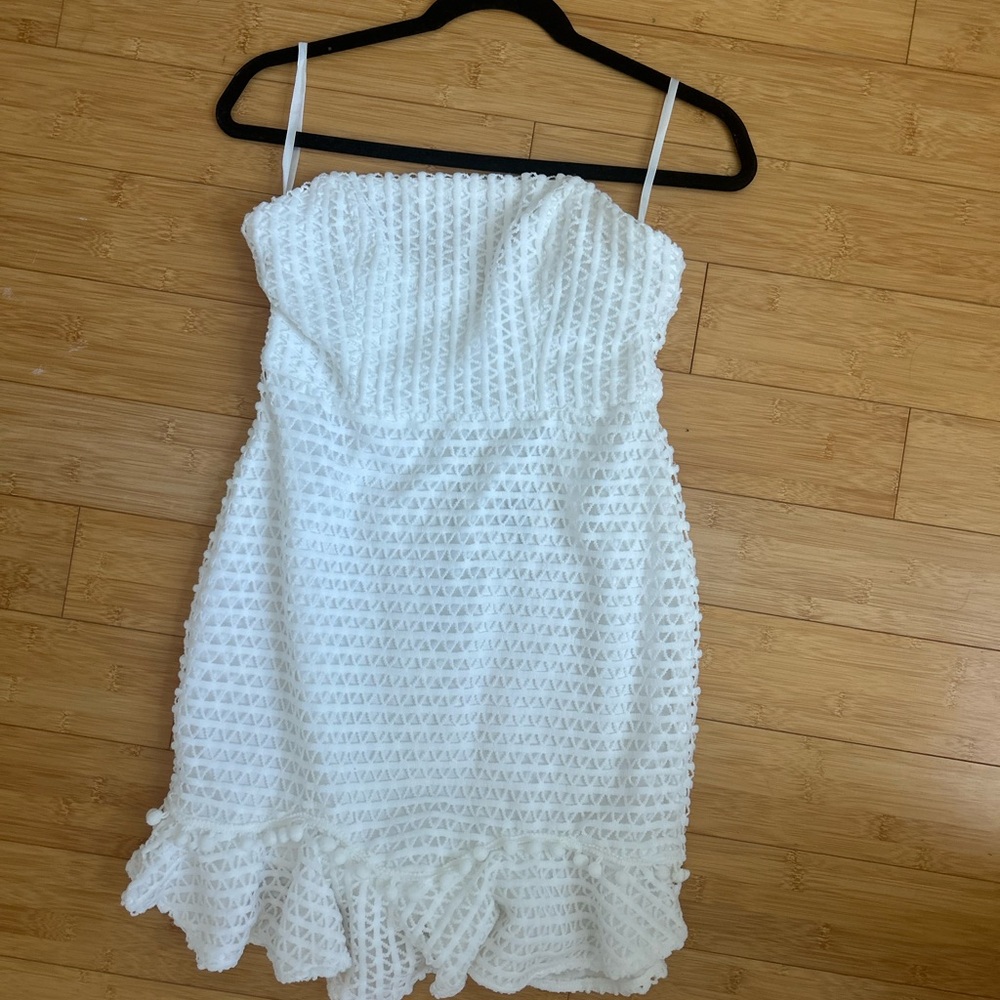 Hello Molly White Strapless Dress